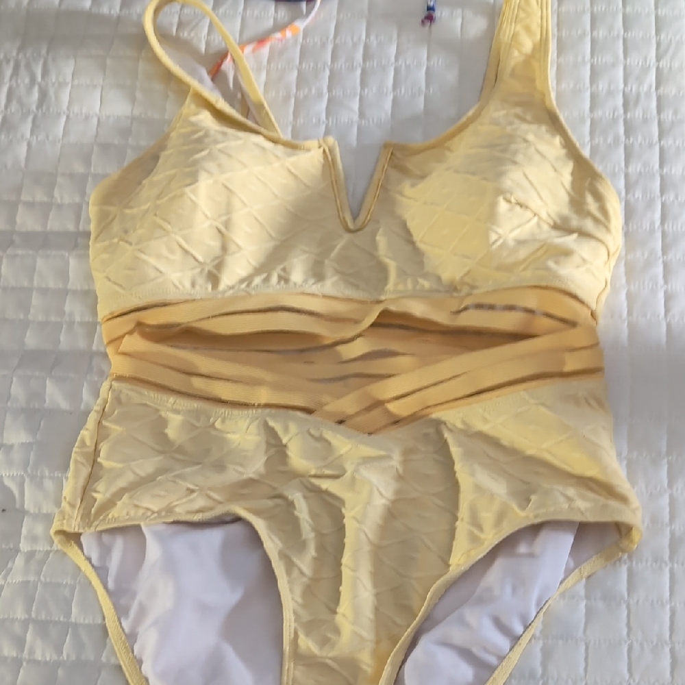 Yellow One-Piece Swimsuit